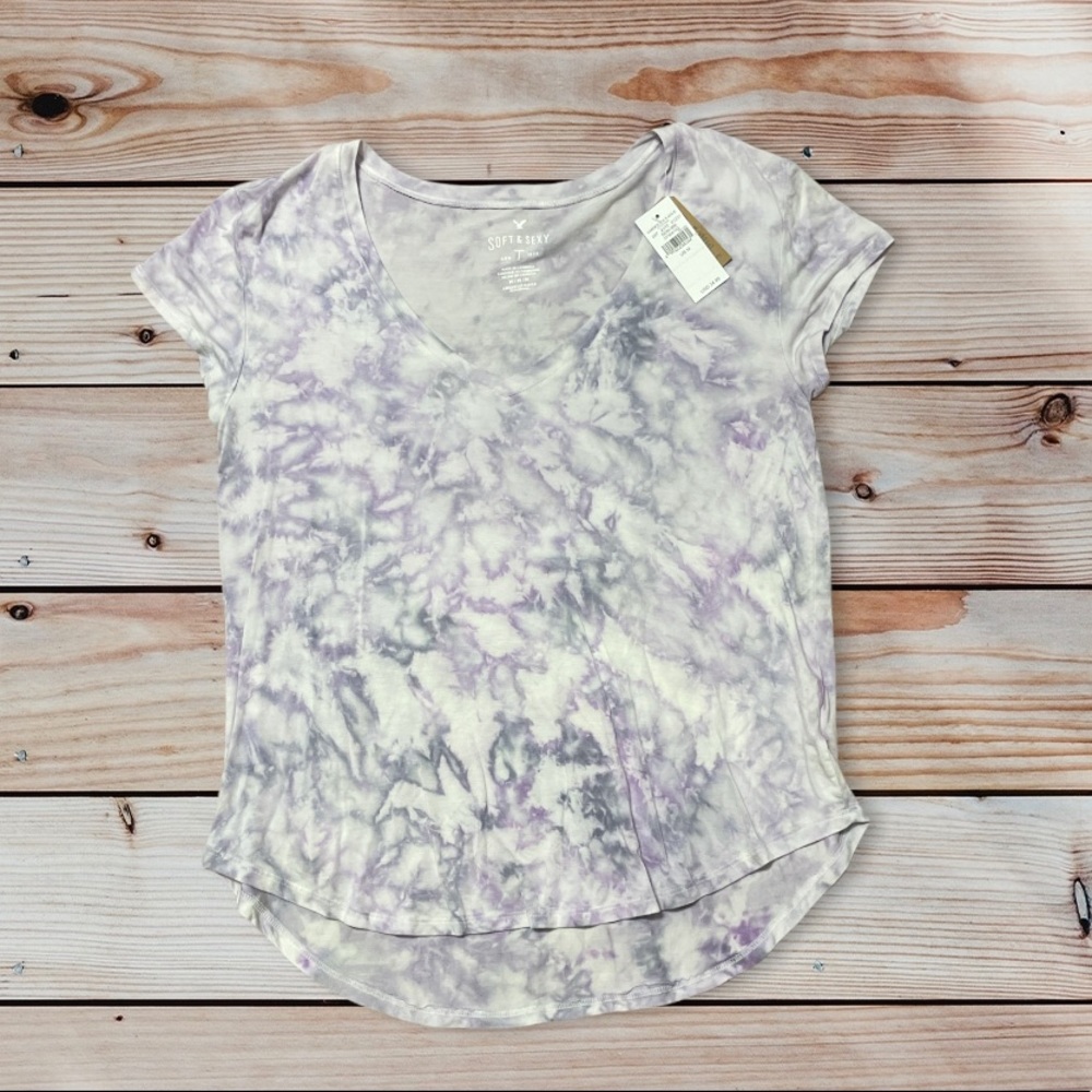 New purple AE super soft tie dye tee